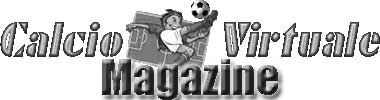 Logo di Calcio Virtuale Magazine, giocatore in rovesciata scala di grigi.
